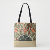 Mooie Art Nouveau Funny Cat kleuren Tote Bag (Voorkant)