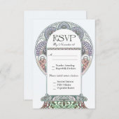 Mooie Art Nouveau RSVP Weddenschappen (Voorkant / Achterkant)