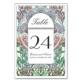 Mooie Art Nouveau Trouwtafel Nummers Kaart (Voorkant)
