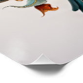 Mooie Art Nouveau Vogel Perfect Poster (Hoek)