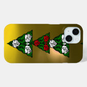 MOOIE ART NOUVEAU WITTE RODE ROZEN DRIEHOEK Case-Mate iPhone CASE (Achterkant (horizontaal))