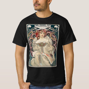 Mooie Art Nouveau Woman in Parijs T-shirt