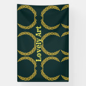 Mooie Art tekst naam met Yellow Crown Afbeelding Spandoek (Verticaal)