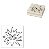 Mooie Artistieke Leeuwengezicht Houten Stempel (Gestempeld)