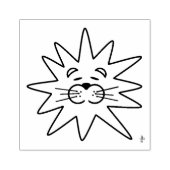 Mooie Artistieke Leeuwengezicht Houten Stempel (Afrduk)