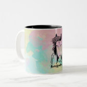 Mooie artistieke Paard Lovin' Gal Mok (Voorkant links)