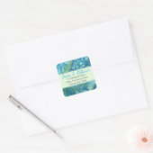 Mooie Artsy Bomen Adreslabel (20) Vierkante Sticker (Envelop)