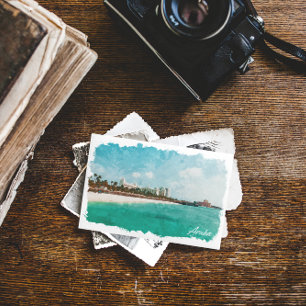 Mooie Aruba Tropical Island Travel Briefkaart