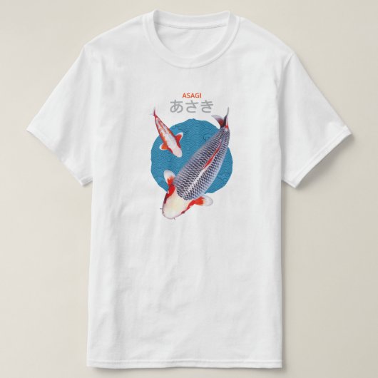 Mooie Asagi Koi Fish T-shirt – Elegant (Design voorkant)