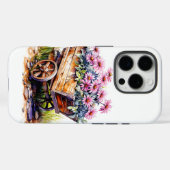 Mooie Aster bloemen in een wiel vat Case-Mate iPhone Case (Achterkant (horizontaal))