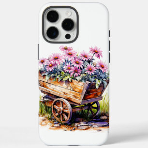 Mooie Aster Bloemen In Een Wielvormig Vat iPhone 16 Pro Max Hoesje