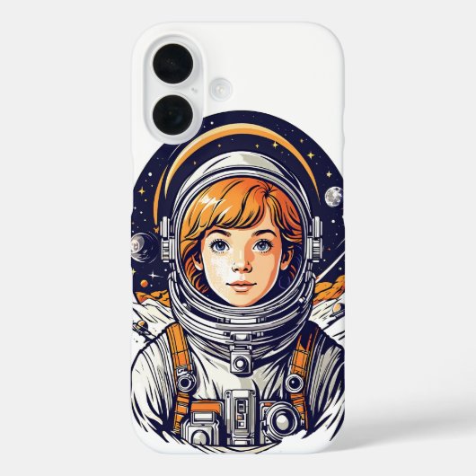 Mooie astronaut in de ruimte Case-Mate iPhone case (Achterkant)