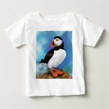 Mooie Atlantic Puffin Bird Baby T-Shirt