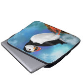 Mooie Atlantic Puffin Bird Laptop Slapje Laptop Sleeve (Voorkant onderkant)