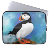 Mooie Atlantic Puffin Bird Laptop Slapje Laptop Sleeve (Voorkant)