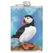 Mooie Atlantic Puffin Bird Painds Migned Heupfles (Voorkant)