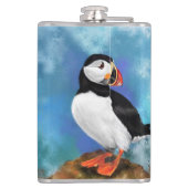 Mooie Atlantic Puffin Bird Painds Migned Heupfles (Achterkant)