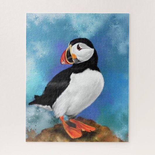 Mooie Atlantic Puffin Bird Painds Migned Legpuzzel (Verticaal)