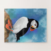 Mooie Atlantic Puffin Bird Painting Migned - Legpuzzel (Horizontaal)
