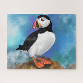 Mooie Atlantic Puffin Bird Painting Migned - Legpuzzel