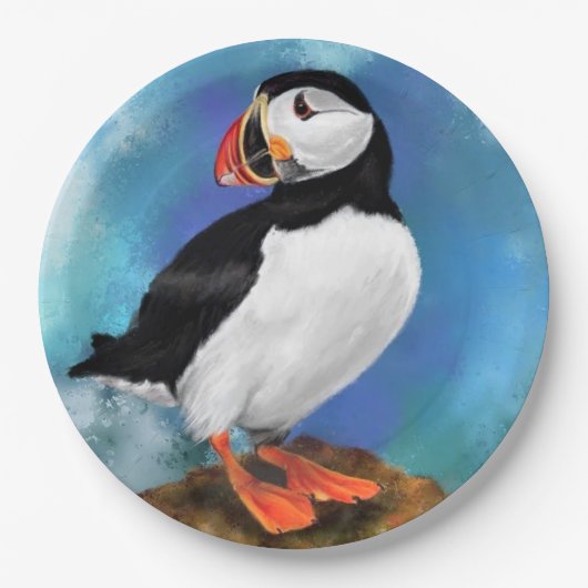 Mooie Atlantic Puffin Papieren Borden Papieren Bordje (Voorkant)