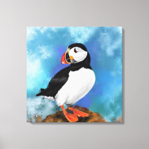 Mooie Atlantische Papegaaiduiker Canvasprint Canvas Afdruk