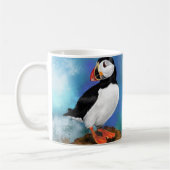 Mooie Atlantische Puffin Bird Mok (Links)