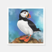 Mooie Atlantische Puffin Bird Napkins Servet (Voorkant)