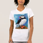 Mooie Atlantische Puffin Bird T-Shirt (Voorkant)