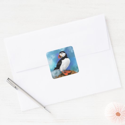 Mooie Atlantische Puffin Sticker (Envelop)