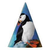 Mooie Atlantische puffin-vogel - Schilderen Feesthoedjes (Links)