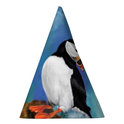 Mooie Atlantische puffin-vogel - Schilderen Feesthoedjes (Rechts)