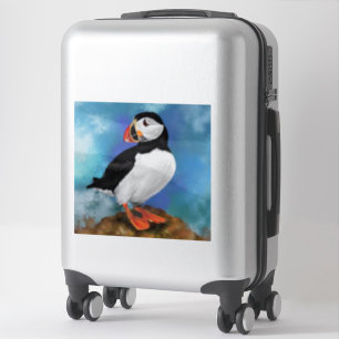 Mooie Atlantische puffin-vogelschilderkunst Sticker
