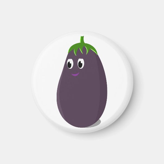 Mooie Aubergine Print Magneet (Voorkant)