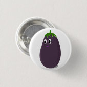 Mooie Aubergine Print Ronde Button 3,2 Cm (Voorkant /achterkant)