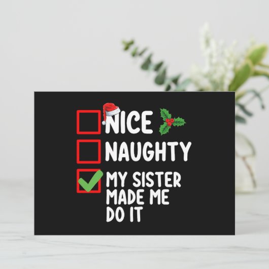 Mooie aughty, mijn zuster heeft me met kerst gemaa kaart (Staand voorkant)