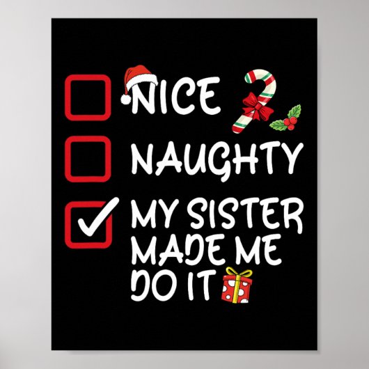 Mooie aughty, mijn zuster heeft me met kerst gemaa poster (Voorkant)