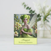 Mooie August Fairy in Gladioli Briefkaart (Staand voorkant)