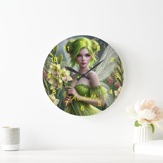 Mooie August Fairy in Gladioli Grote Klok (Huis)