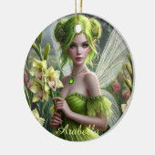 Mooie August Fairy in Gladioli Keramisch Ornament (Links)
