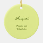 Mooie August Fairy in Gladioli Keramisch Ornament (Achterkant)