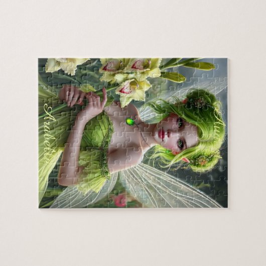 Mooie August Fairy in Gladioli Legpuzzel (Horizontaal)