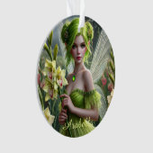 Mooie August Fairy in Gladioli Ornament (voorkant)