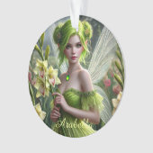 Mooie August Fairy in Gladioli Ornament (voorkant)