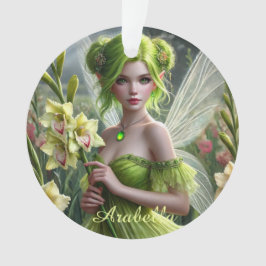 Mooie August Fairy in Gladioli Ornament