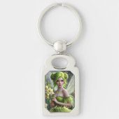 Mooie August Fairy in Gladioli Sleutelhanger (Voorkant)