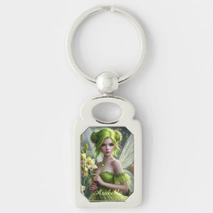 Mooie August Fairy in Gladioli Sleutelhanger