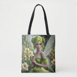 Mooie August Fairy in Gladioli Tote Bag