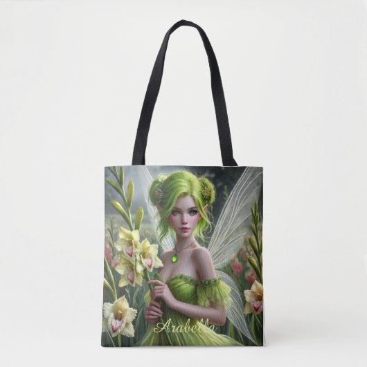 Mooie August Fairy in Gladioli Tote Bag (Voorkant)