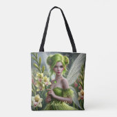 Mooie August Fairy in Gladioli Tote Bag (Achterkant)